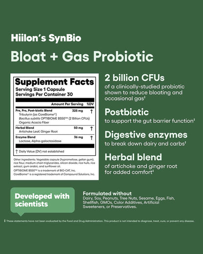 Hiilon's SynBio | Bloating + Gas Probiotics